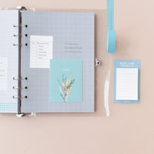 Load image into Gallery viewer, Monolike Basic Line Blue Sticky-it - 6p Set Self-Adhesive Memo Pad 50 Sheets