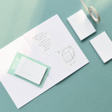 Load image into Gallery viewer, Monolike Basic Line Green Sticky-it - 6p Set Self-Adhesive Memo Pad 50 Sheets