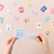 Load image into Gallery viewer, Monolike Wow Sticker Birthday party + Ordinary days Set - Mini Size Cute Stickers, Square Stickers