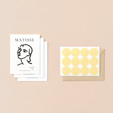 Load image into Gallery viewer, Monolike Day-by-day Card, Henri Matisse Drawing - Mix 36 Mini Postcards, 36 envelopes, 36 stickers Package