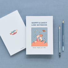 Load image into Gallery viewer, Monolike Happy and Lucky A5 Binding Lined Notebook, Universe - Hardcover, Academic, 128pages, 5.8x8.3"