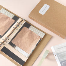 Load image into Gallery viewer, Monolike A5 6ring Basic Binder Photo Album Kraft SET - Fits 4"x6" Pictures