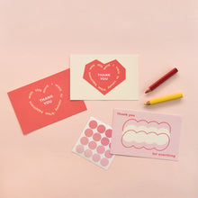 Load image into Gallery viewer, Monolike Thank you, Objet Single card - mix 12 pack, greeting card, 3.9x5.8"