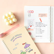 Load image into Gallery viewer, Monolike Olly Molly A5 Line Spiral Notebook, Skateboard - Hardcover 5.83 x 8.27inch 128 Page