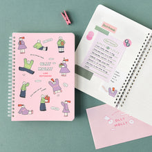 Load image into Gallery viewer, Monolike Olly Molly A5 Line Spiral Notebook, Memories - Hardcover 5.83 x 8.27inch 128 Page