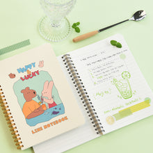 Load image into Gallery viewer, Monolike Happy and Lucky A5 Line Spiral Notebook, Cocktail - Hardcover 5.83 x 8.27inch 128 Page