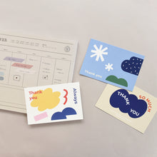 Load image into Gallery viewer, Monolike Thank you, Objet Single card - mix 12 pack, greeting card, 3.9x5.8"