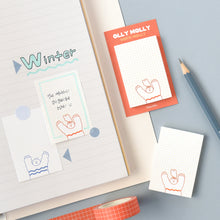 Load image into Gallery viewer, Monolike Grid Olly Molly, Drawing Sticky-it - 6p Set Self-Adhesive Memo Pad 50 Sheets