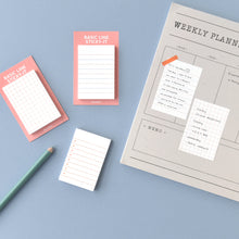 Load image into Gallery viewer, Monolike Basic Line Orange Sticky-it - 6p Set Self-Adhesive Memo Pad 50 Sheets