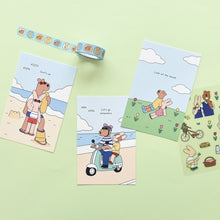 Load image into Gallery viewer, Monolike Happy and Lucky, Good days Single card - mix 12 pack, lovely 12 Single greeting card, 3.9x5.8"