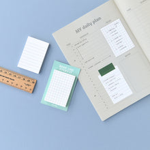 Load image into Gallery viewer, Monolike Basic Line Green Sticky-it - 6p Set Self-Adhesive Memo Pad 50 Sheets