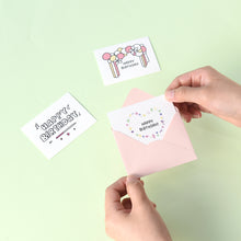Load image into Gallery viewer, Monolike Day-by-day Card, Happy birthday for you - Mix 36 Mini Postcards, 36 envelopes, 36 stickers Package