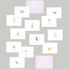 Load image into Gallery viewer, Monolike Day-by-day Card, Little garden - Mix 36 Mini Postcards, 36 envelopes, 36 stickers Package