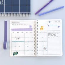 Load image into Gallery viewer, Monolike Checkers 4 Month Study Planner, Beige - Academic Planner, Weekly & Monthly Planner, Study plan