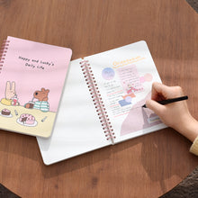 Load image into Gallery viewer, Monolike Happy and Lucky Grid Spiral Notebook, Movie night - Hardcover 5.83 x 8.27inch 128 Page