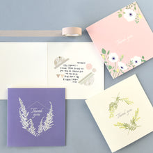 Load image into Gallery viewer, Monolike PAPER THINGS L , Thank you Blossom 6P A SET - Greeting card, Folding card, Cards Assortment, Birthday, Thinking of You, 6 cards + 6envelopes, 135x135mm