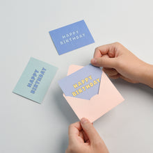 Load image into Gallery viewer, Monolike Day-by-day Card, Happy birthday-Candy pop - Mix 36 Mini Postcards, 36 envelopes, 36 stickers Package