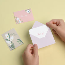 Load image into Gallery viewer, Monolike Day-by-day Card, Thank you-Blossom - Mix 36 Mini Postcards, 36 envelopes, 36 stickers Package