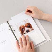 Load image into Gallery viewer, Monolike A5 6ring Basic Binder Photo Album White SET - Fits 4"x6" Pictures