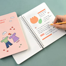 Load image into Gallery viewer, Monolike Olly Molly A5 Line Spiral Notebook, Perfect day - Hardcover 5.83 x 8.27inch 128 Page