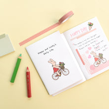 Load image into Gallery viewer, Monolike Happy and Lucky mini notebook 4p SET _Character, Mini note, Pocket note, Blank note, Pocket size, a portable note, 48pages