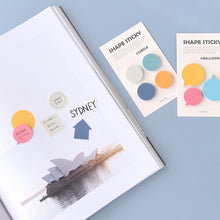Load image into Gallery viewer, Monolike Shape Inforgraphic Sticky-it - 4p Set Self-Adhesive Memo Pad 50 Sheets