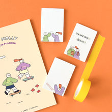 Load image into Gallery viewer, Monolike Grid Olly Molly, Coloring Sticky-it - 6p Set Self-Adhesive Memo Pad 50 Sheets