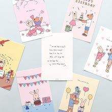 Load image into Gallery viewer, Monolike Happy and Lucky, Good days Single card - mix 12 pack, lovely 12 Single greeting card, 3.9x5.8"