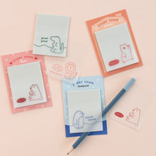 Load image into Gallery viewer, Monolike Story Town Drawing Tracing Sticky it - 5p Set, Self-Adhesive Memo Pad 30 Sheets, 5.5x7cm