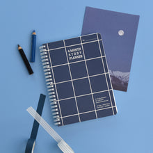 Load image into Gallery viewer, Monolike Checkers 4 Month Study Planner, Navy - Academic Planner, Weekly & Monthly Planner, Study plan