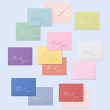 Load image into Gallery viewer, Monolike Day-by-day Card, Thank you-Candy pop - Mix 36 Mini Postcards, 36 envelopes, 36 stickers Package