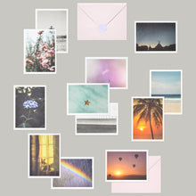 Load image into Gallery viewer, Monolike Day-by-day Card, Serenity - Mix 36 Mini Postcards, 36 envelopes, 36 stickers Package