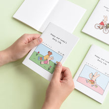 Load image into Gallery viewer, Monolike Happy and Lucky mini notebook 4p SET _Character, Mini note, Pocket note, Blank note, Pocket size, a portable note, 48pages