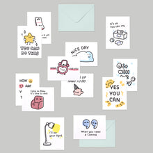 Load image into Gallery viewer, Monolike Day-by-day Card, Comfort for you - Mix 36 Mini Postcards, 36 envelopes, 36 stickers Package