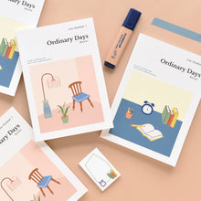 Load image into Gallery viewer, Monolike Ordinary days A5 Binding Lined Notebook, Desk - Hardcover, Academic, 128pages, 5.8x8.3"