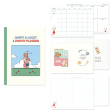 Load image into Gallery viewer, Monolike B6 Happy and Lucky Diary 6 Month Planner, Lucky day - Academic Planner, Weekly & Monthly Planner, Scheduler, Undated Planner, 128x182mm