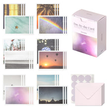 Load image into Gallery viewer, Monolike Day-by-day Card, Serenity - Mix 36 Mini Postcards, 36 envelopes, 36 stickers Package