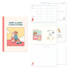 Load image into Gallery viewer, Monolike B6 Happy and Lucky Diary 6 Month Planner, Rooftop - Academic Planner, Weekly & Monthly Planner, Scheduler, Undated Planner, 128x182mm