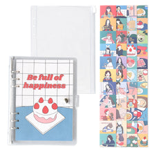 Load image into Gallery viewer, Monolike A5 FALL IN NEWTRO Ver.2 Diary Set, Be full of happiness - Academic Planner Weekly & Monthly Planner with PVC Cover, Zipper bag, Sticker