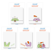 Load image into Gallery viewer, Monolike Olly Molly Colouring Tracing Sticky it - 5p Set, Self-Adhesive Memo Pad 30 Sheets, 5.5x7cm
