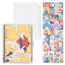 Load image into Gallery viewer, Monolike A5 FALL IN NEWTRO Diary Set, Stadium - Academic Planner Weekly & Monthly Planner with PVC Cover, Zipper bag, Sticker