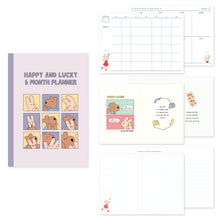 Load image into Gallery viewer, Monolike B6 Happy and Lucky Diary 6 Month Planner, Photo booth - Academic Planner, Weekly & Monthly Planner, Scheduler, Undated Planner, 128x182mm