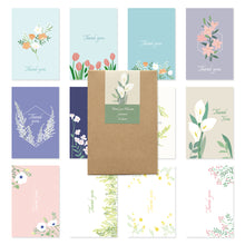Load image into Gallery viewer, Monolike Thank you, Blossom Single card - mix 12 pack, greeting card, 3.9x5.8"