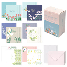 Load image into Gallery viewer, Monolike Day-by-day Card, Thank you-Blossom - Mix 36 Mini Postcards, 36 envelopes, 36 stickers Package