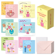 Load image into Gallery viewer, Monolike Day-by-day Card, Happy and Lucky Birthday - Mix 36 Mini Postcards, 36 envelopes, 36 stickers Package