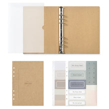Load image into Gallery viewer, Monolike A5 6ring Basic Binder Photo Album Kraft SET - Fits 4"x6" Pictures