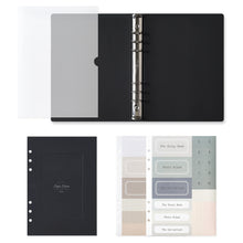 Load image into Gallery viewer, Monolike A5 6ring Basic Binder Photo Album Black SET - Fits 4"x6" Pictures
