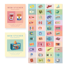 Load image into Gallery viewer, Monolike Wow Sticker Grocery Store + Fond Memories Set - Mini Size Cute Stickers, Square Stickers…