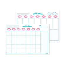 Load image into Gallery viewer, Monolike Retro Pop A4 Monthly + Weekly Planner pad, Pink SET - Academic Planner, Weekly & Monthly Planner, To-do list, Note pad, Scheduler
