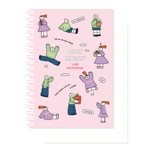 Load image into Gallery viewer, Monolike Olly Molly A5 Line Spiral Notebook, Memories - Hardcover 5.83 x 8.27inch 128 Page